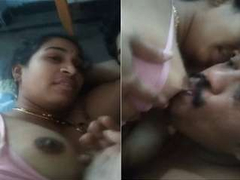 Horny Indian hubby touches his gorgeous wife's tits and beautiful nipples