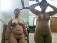 Chubby Desi woman with nice hips is recording a super hot XXX video all alone