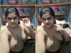 Stunner of a Desi woman with massive natural XXX tits is all alone and horny