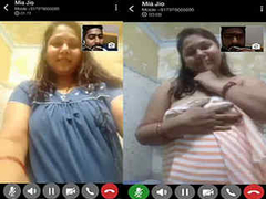 Leaking the XXX video call with a busty Desi where she gets totally naked