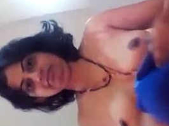 Cute Desi with medium hair and a blue bra really needs to have XXX enjoyment