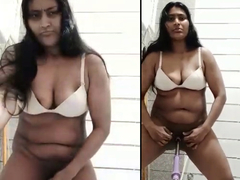 Sexy Desi Girl's Voluptuous Figure Caught Bathing Outdoors On Hidden Cam!